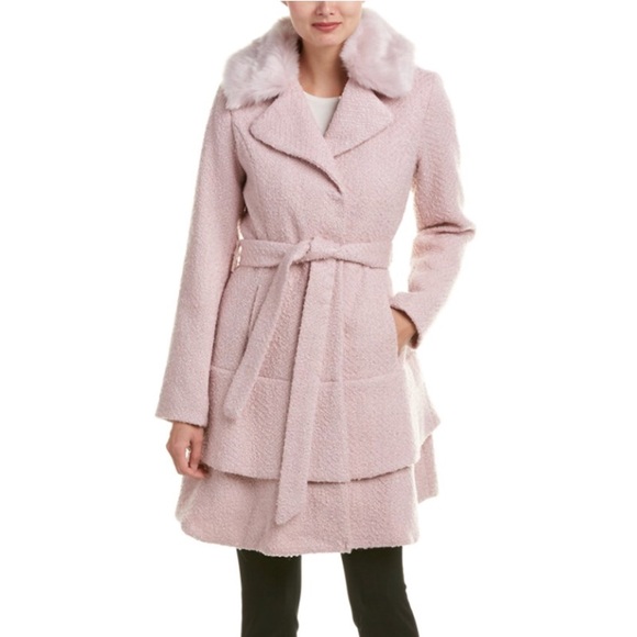 Betsey Johnson Jackets & Blazers - 🎀Betsey Johnson Wool Skirted Coat size SMALL pink